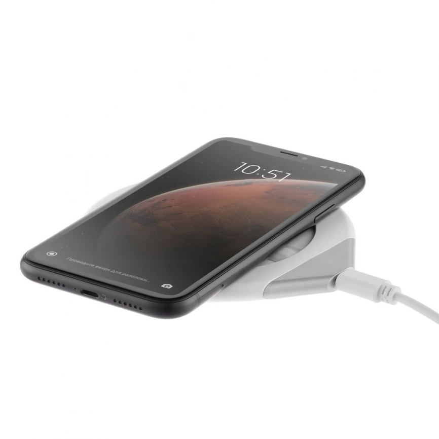 Кружка с подогревом и беспроводной зарядкой dualBase, белая фото 3