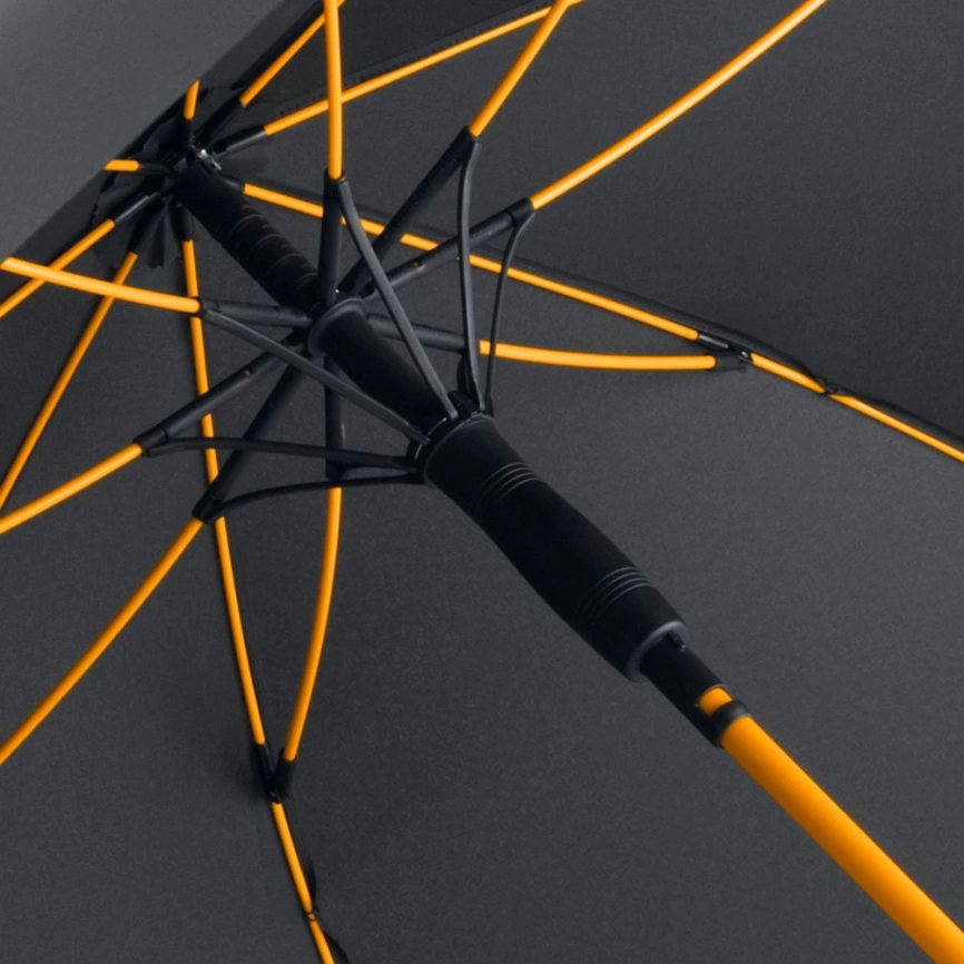 Зонт-трость с цветными спицами Color Style, оранжевый фото 2