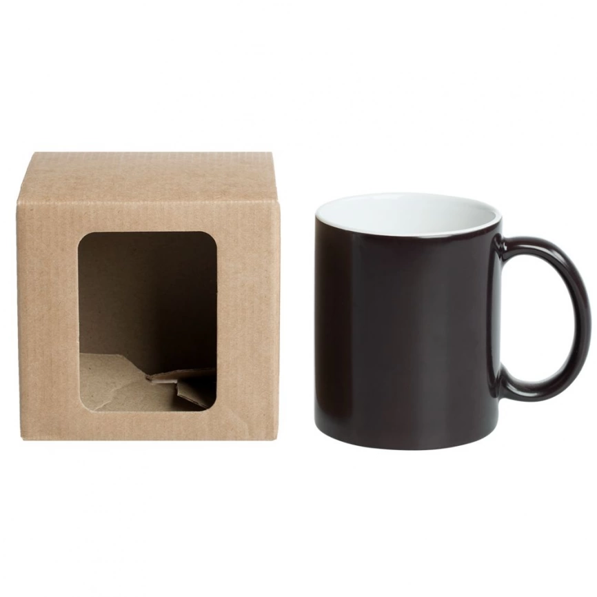 Коробка с окном для кружки Window, крафт фото 2