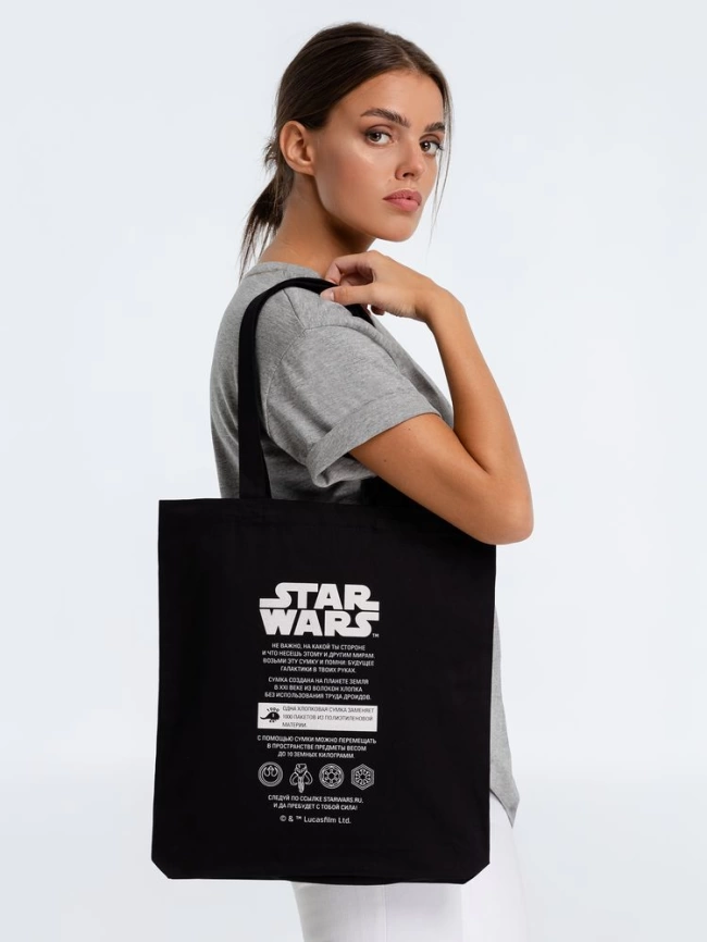 Холщовая сумка Star Wars Care Label, черная фото 4