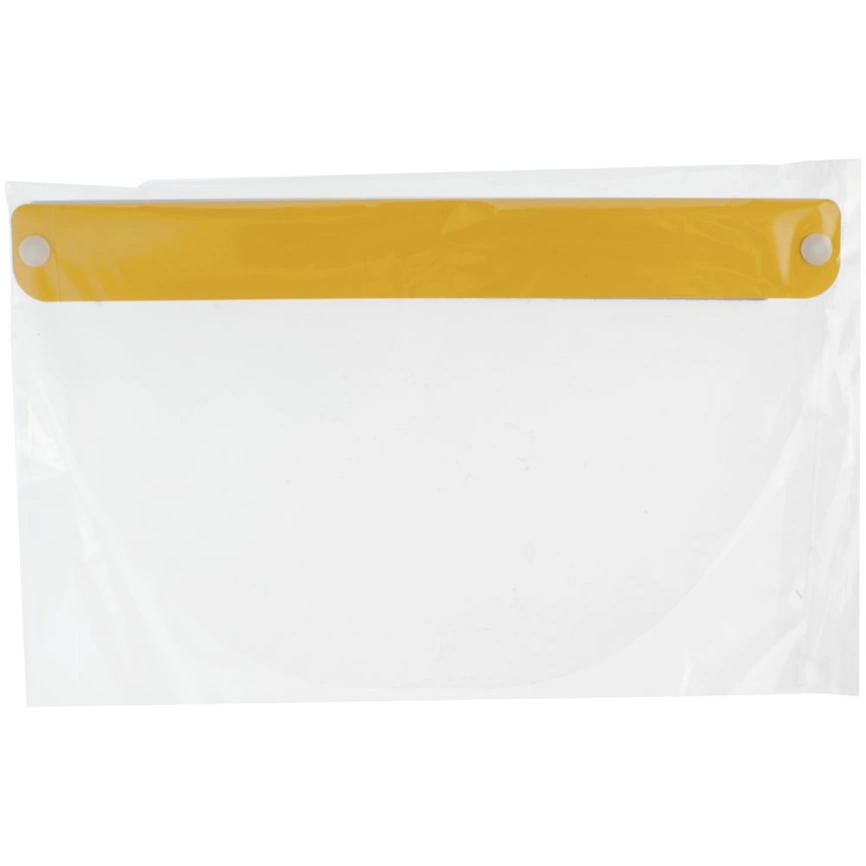 Прозрачный экран для лица Barrier, немедицинский, с желтой лентой фото 7