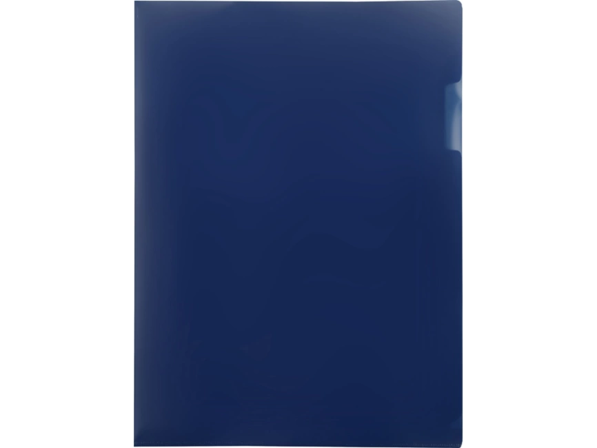 Папка- уголок, для формата А4, плотность 180 мкм, синий матовый фото 3