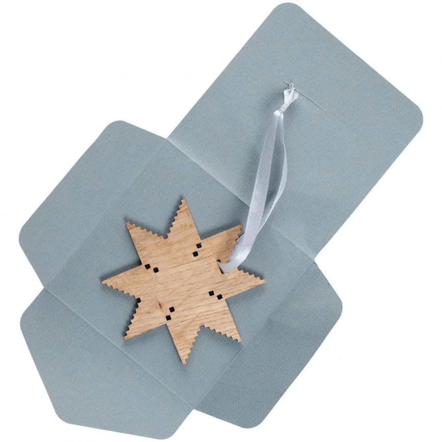 Деревянная подвеска Carving Oak, в форме снежинки фото 3