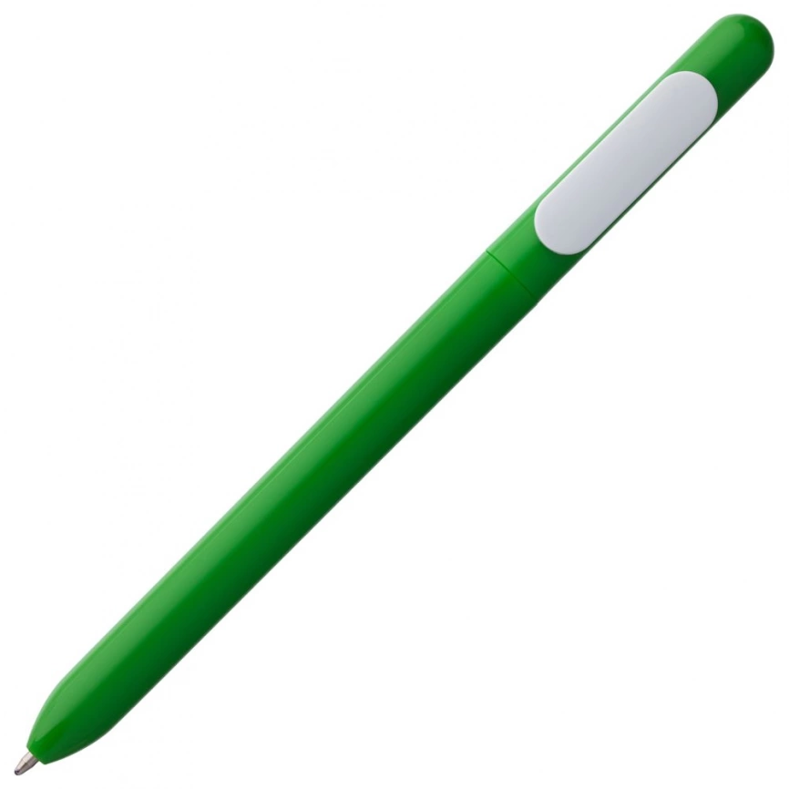 Ручка шариковая Swiper, зеленая с белым фото 2