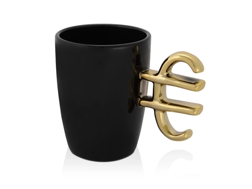 Кружка Евро, черный/золотистый (Р) фото 1