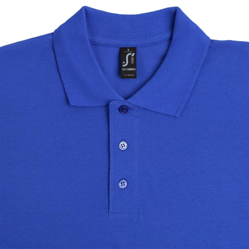 Рубашка поло мужская Summer 170 ярко-синяя, размер XS фото 11
