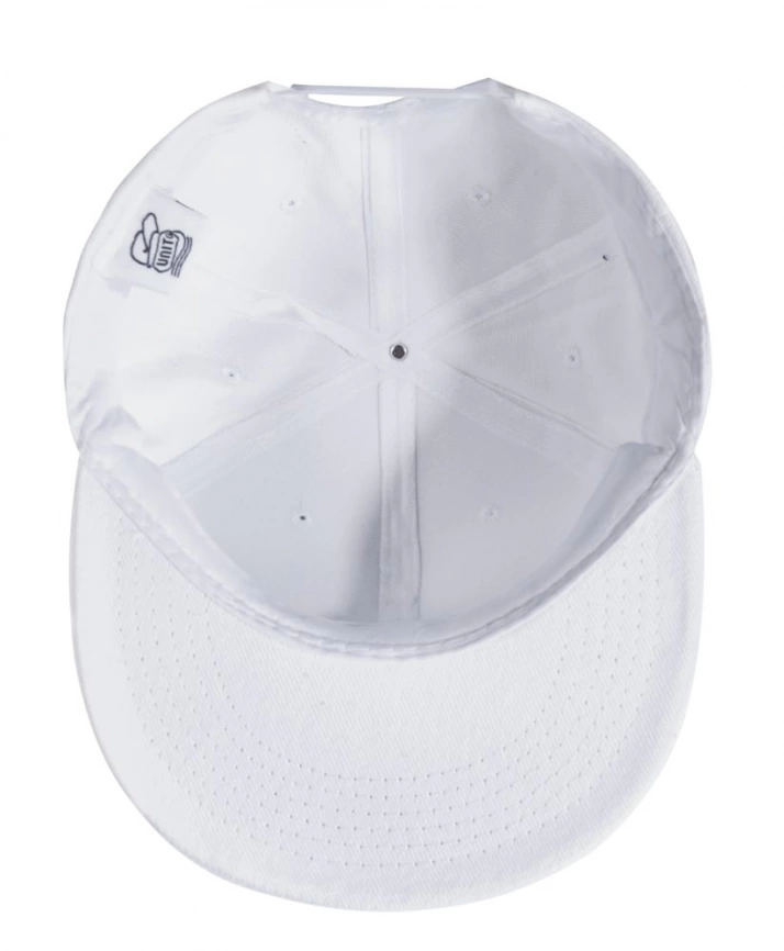 Бейсболка Unit Snapback с прямым козырьком, белая фото 3