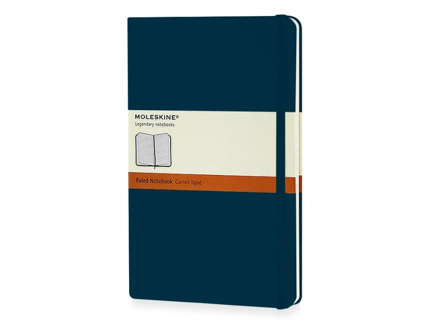 Записная книжка Moleskine Classic (в линейку) в твердой обложке, Large (13х21см), сапфир фото 1