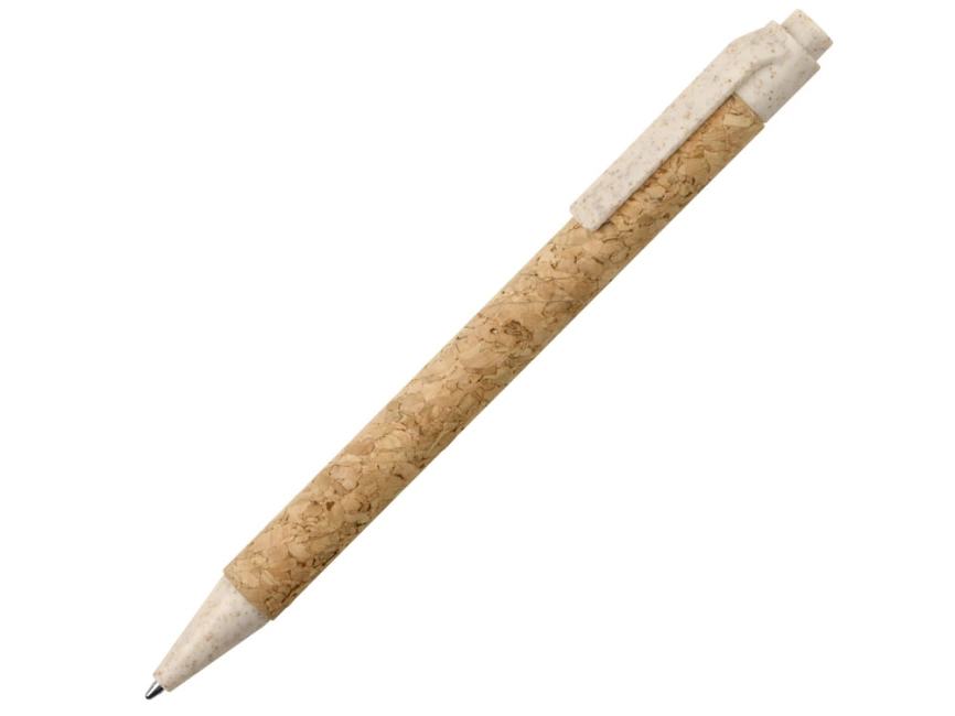 Ручка из пробки и переработанной пшеницы шариковая Evora, пробка/бежевый фото 1