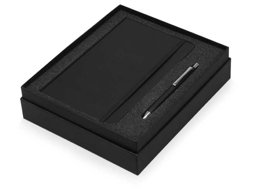 Подарочный набор Moleskine Hemingway с блокнотом А5 и ручкой, черный фото 3