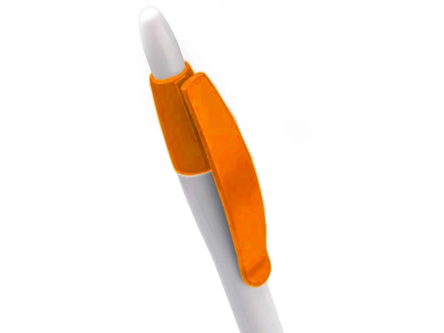 Ручка шариковая Celebrity Пиаф белая с оранжевым фото 2