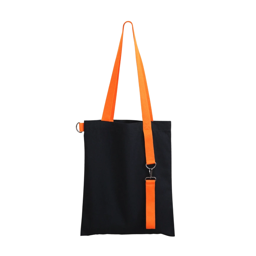 Шоппер Superbag black с ремувкой 4sb (чёрный с оранжевым) фото 1