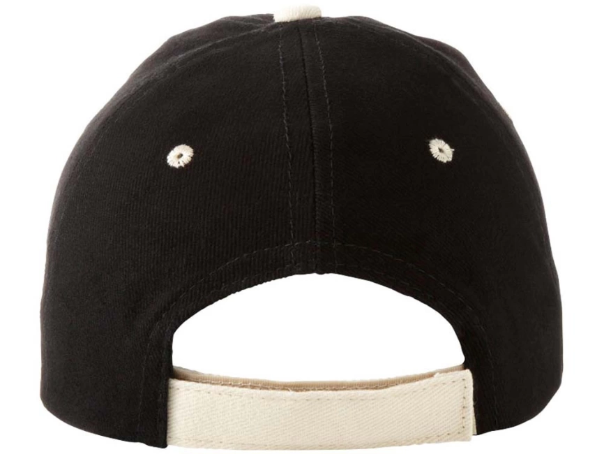 Бейсболка New Castle 6-ти панельная, черный/натуральный фото 2