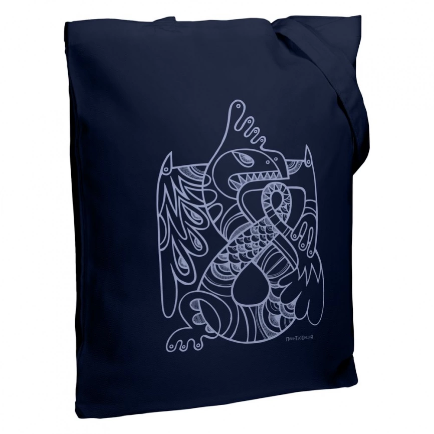 Холщовая сумка «Кетцалькоатль», темно-синяя фото 1