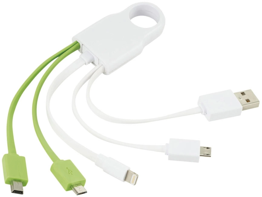 Кабель для зарядки Squad 4-в-1, лайм фото 1