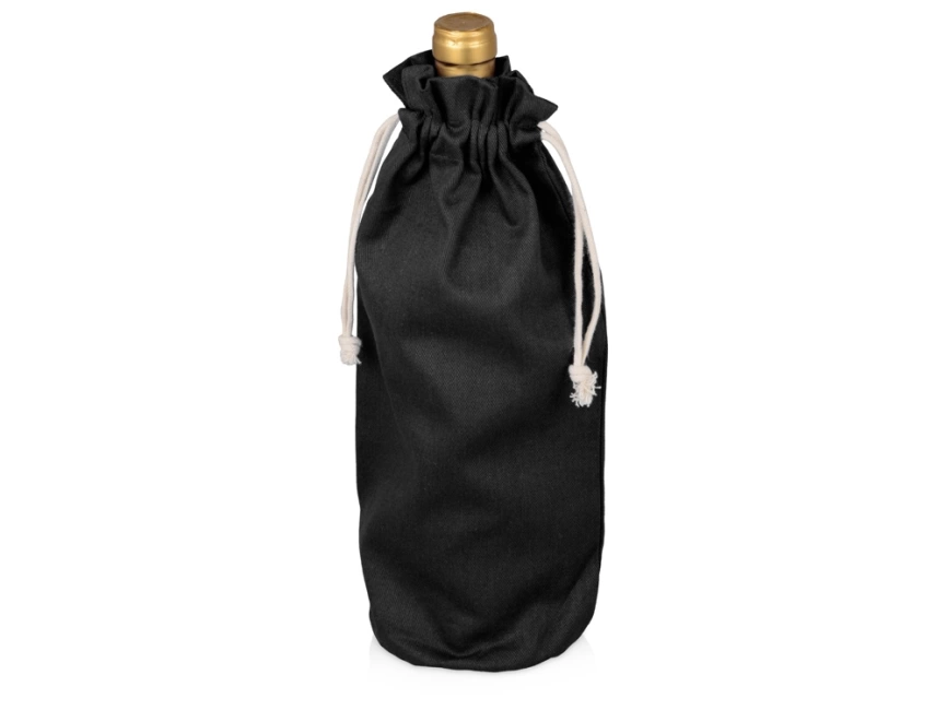 Хлопковая сумка для вина, черный фото 1