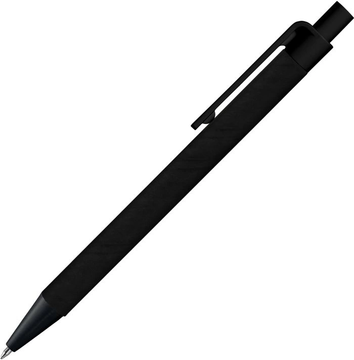 Ручка картонная VIVA NEW, чёрная с черными деталями фото 2