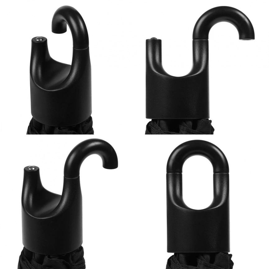 Зонт складной Clevis с ручкой-карабином, ярко-синий фото 5
