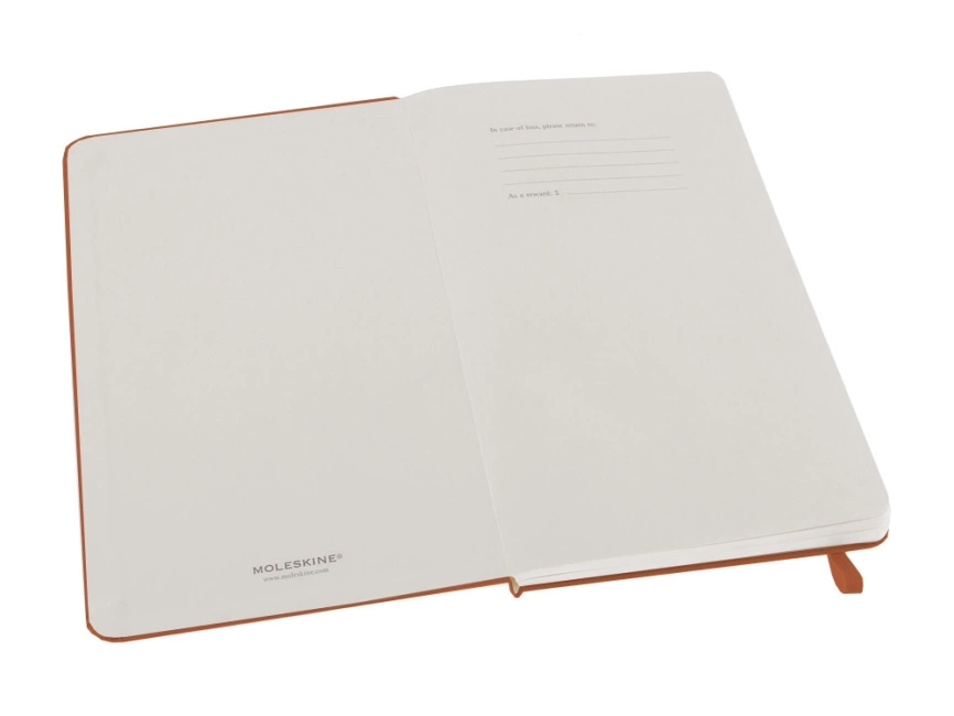 Записная книжка Moleskine Classic (в линейку) в твердой обложке, Large (13х21см), оранжевый коралл фото 2