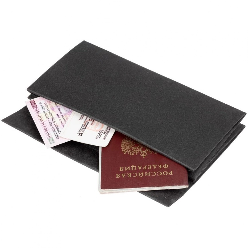 Органайзер для путешествий ticketJacket, черный фото 5