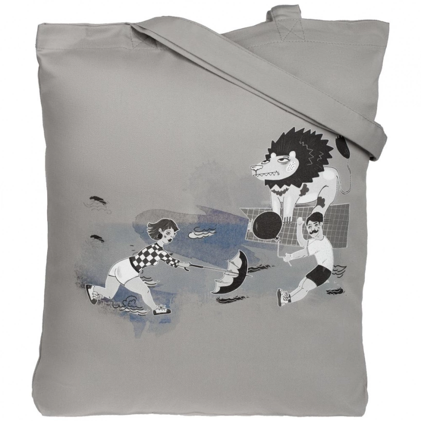 Холщовая сумка «Не вы ли были у Невы», серая фото 1