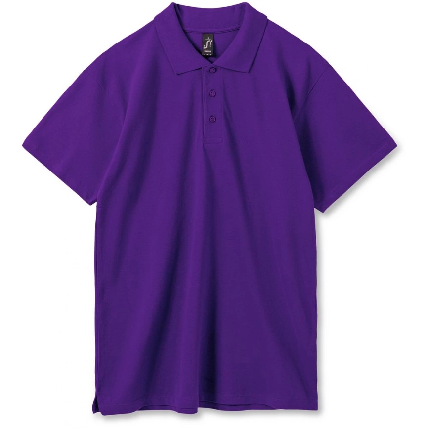 Рубашка поло мужская Summer 170 темно-фиолетовая, размер XXL фото 9