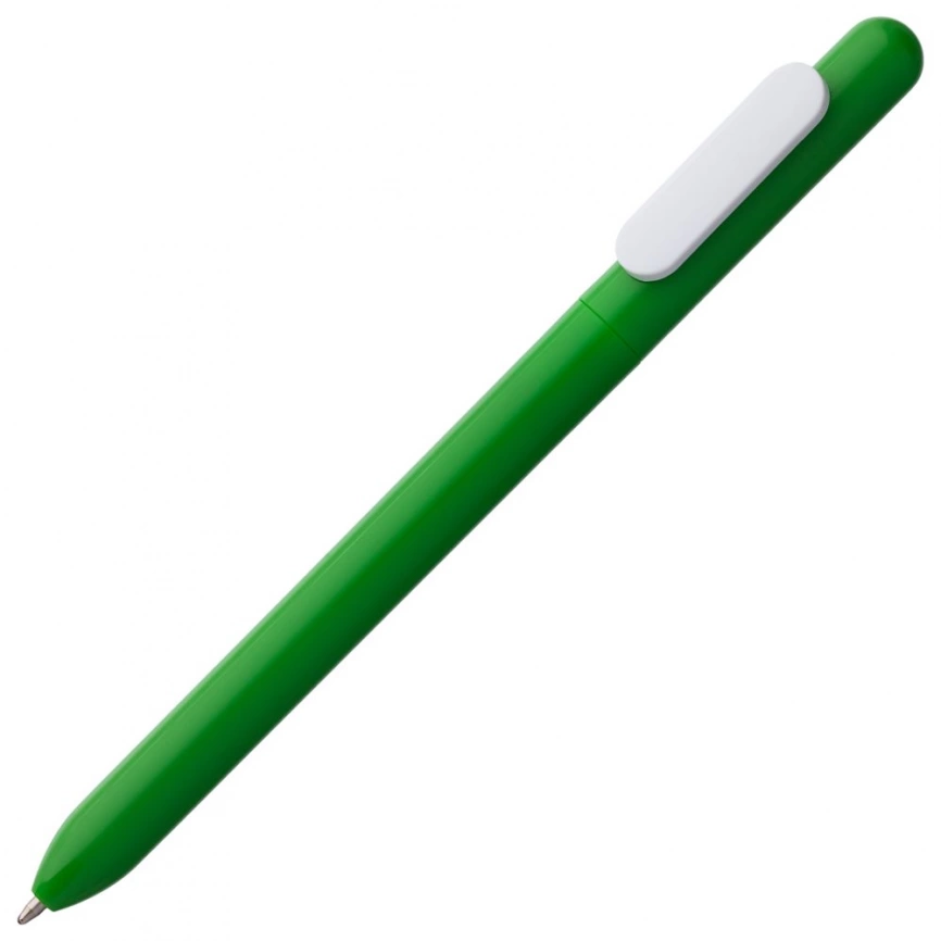 Ручка шариковая Swiper, зеленая с белым фото 1
