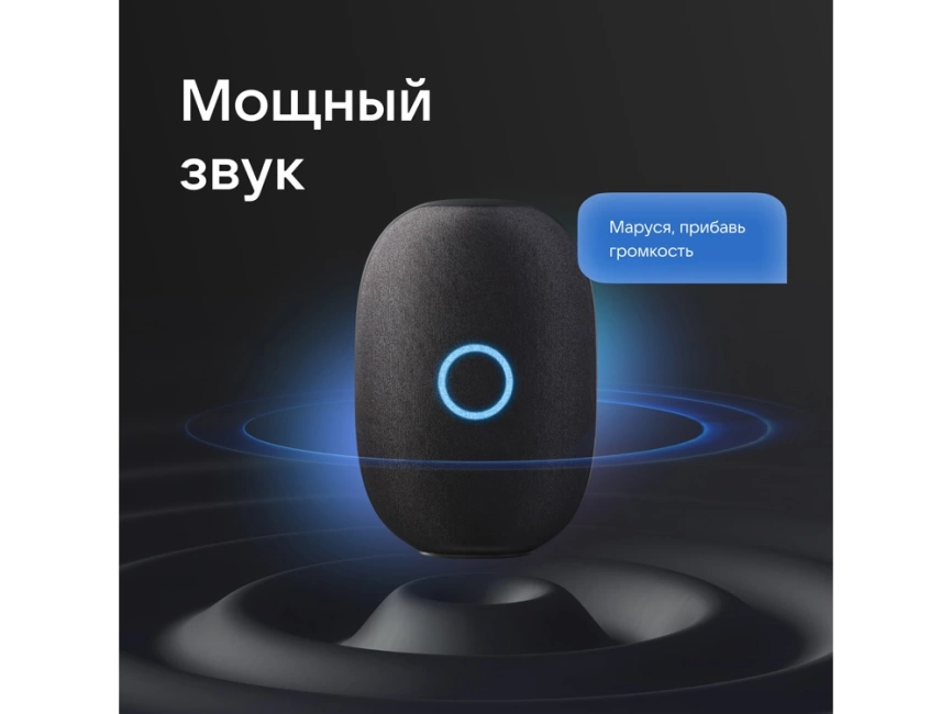 Умная колонка VK Капсула с голосовым помощником Марусей, черный фото 7