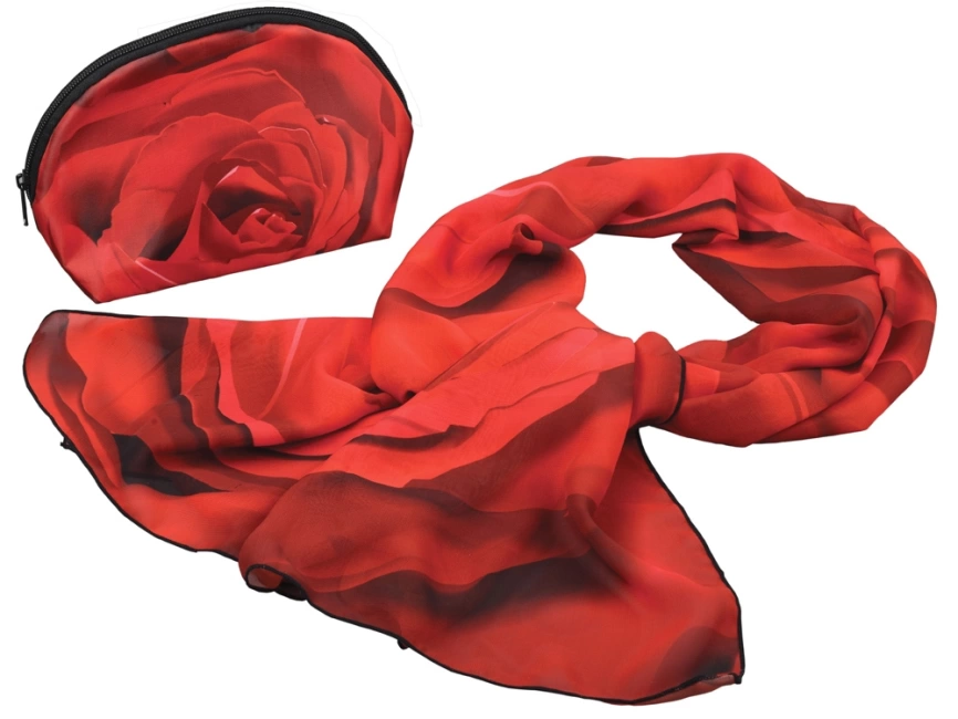 Набор Роза: косметичка и шарф фото 1