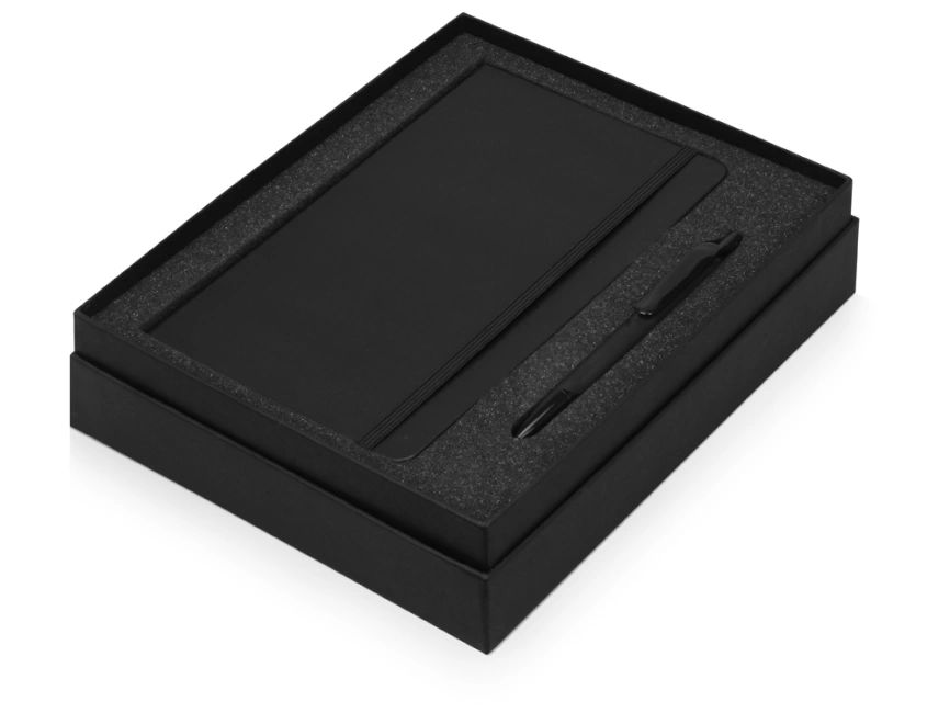 Подарочный набор Moleskine Sherlock с блокнотом А5 и ручкой, черный фото 3