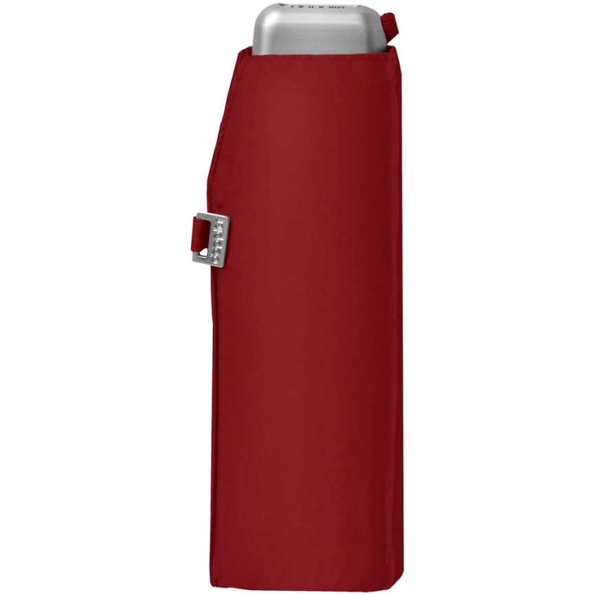 Зонт складной Carbonsteel Slim, красный фото 2