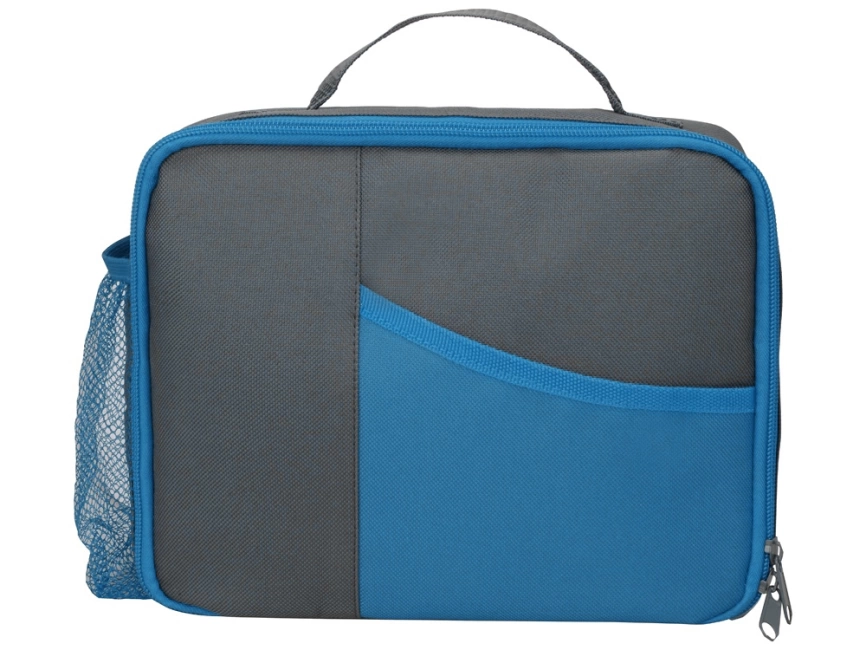 Изотермическая сумка-холодильник Breeze для ланч-бокса, серый/голубой фото 4