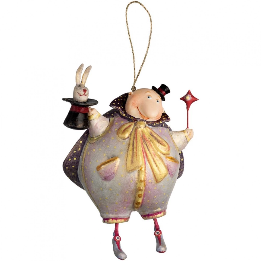Набор из 3 елочных игрушек Circus Collection: фокусник, силач и лев фото 3