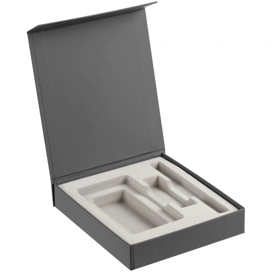 Коробка Latern для аккумулятора 5000 мАч, флешки и ручки, серая фото 1