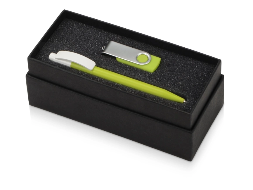 Подарочный набор Uma Memory с ручкой и флешкой, зеленое яблоко фото 2
