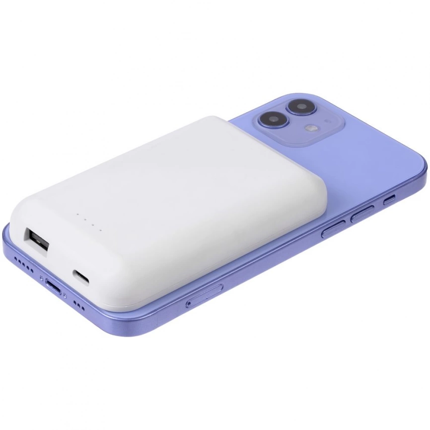 Беспроводной аккумулятор с магнитами Magback 5000 мАч, белый фото 7