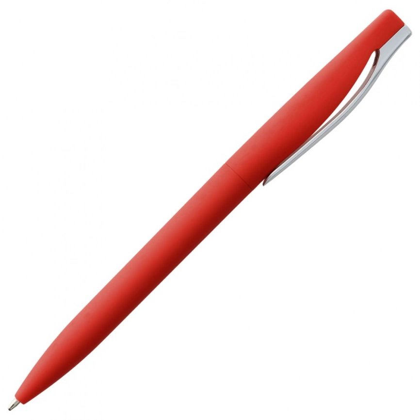 Ручка шариковая Pin Soft Touch, красная фото 4