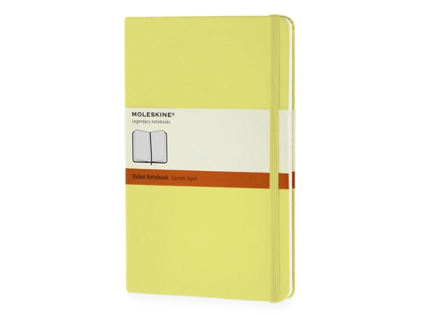 Записная книжка Moleskine Classic (в линейку) в твердой обложке, Large (13х21см), цитрусовый фото 1