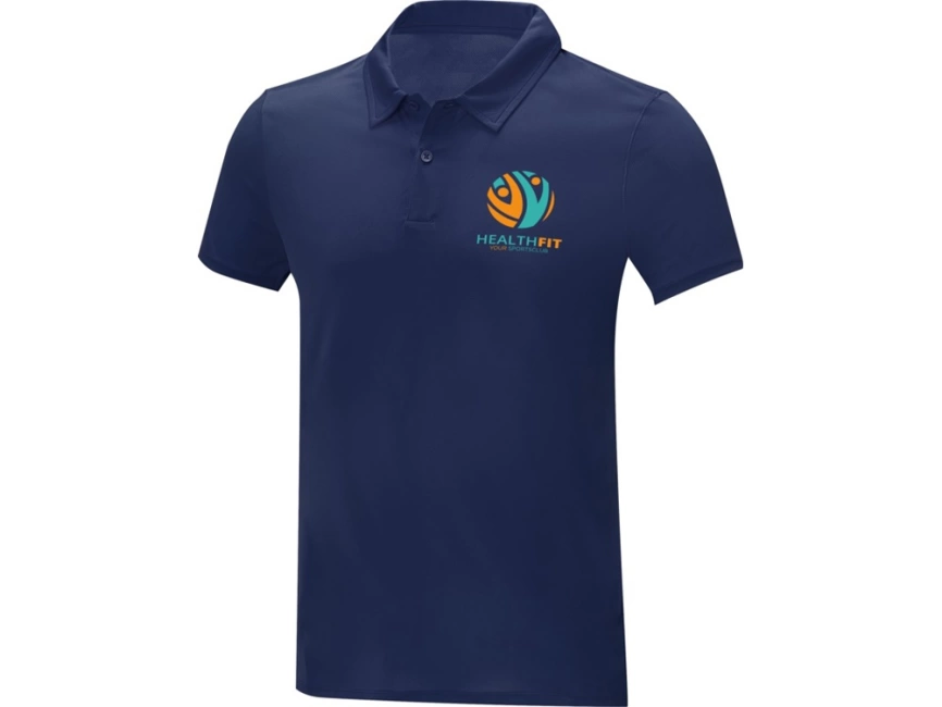 Мужская стильная футболка поло с короткими рукавами Deimos, темно-синий фото 8