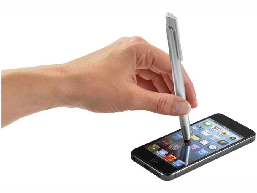 Ручка-стилус шариковая Giza, серебристый фото 4