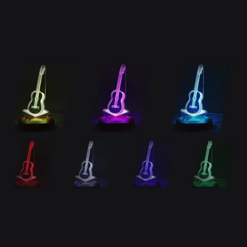 Беспроводное зарядное устройство - ночник Light Up, коричневая фото 2