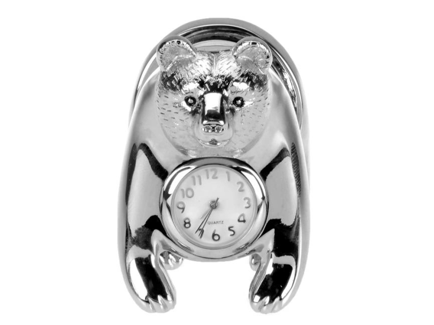 Часы Медведь, серебристый фото 4