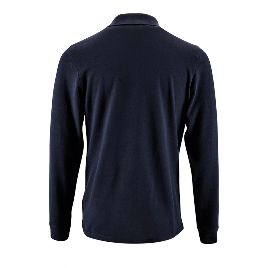 Рубашка поло мужская с длинным рукавом Perfect LSL Men темно-синяя, размер 3XL фото 2