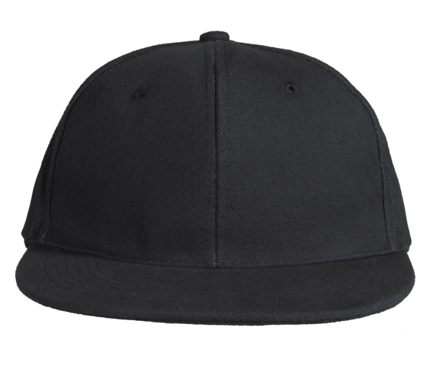 Бейсболка Unit Snapback с прямым козырьком, черная фото 4