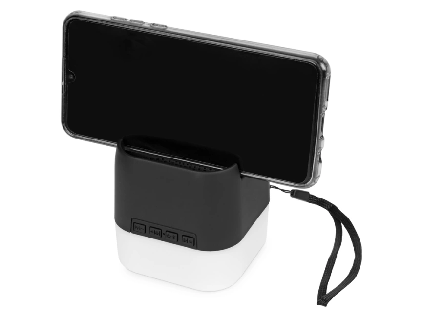 Портативная колонка с подсветкой Deco, soft touch, черный фото 2