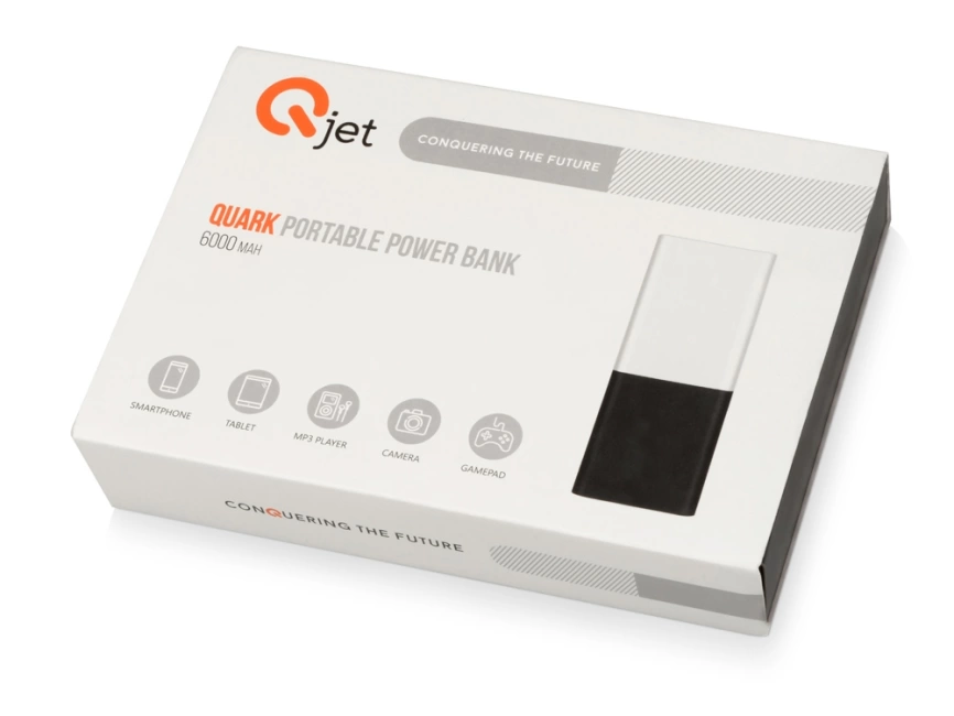 Портативное зарядное устройство с подсветкой логотипа Quark, 6000 mAh фото 9