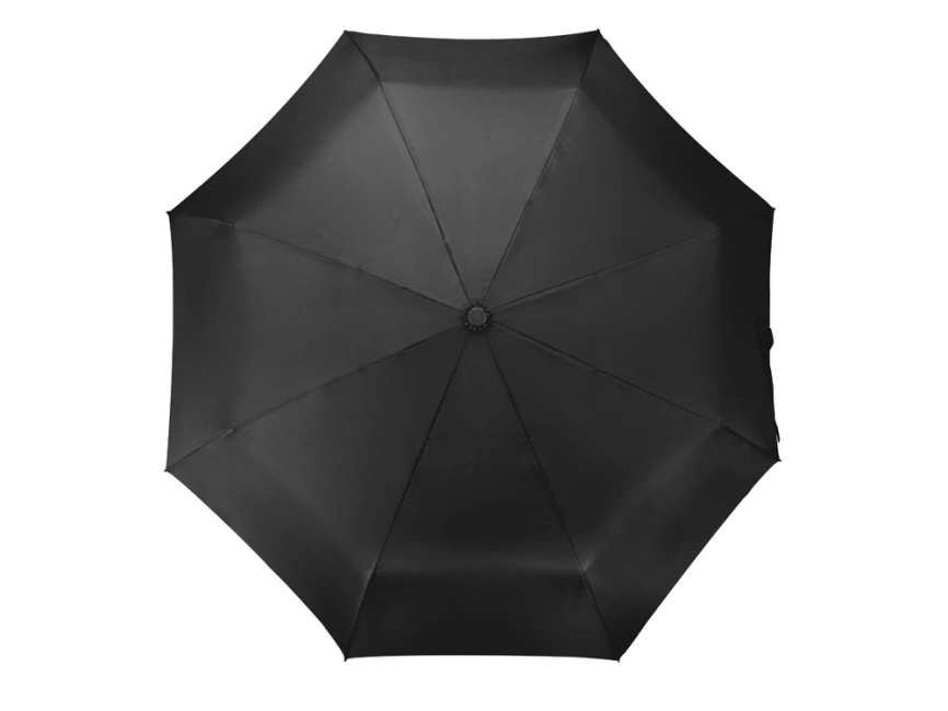 Зонт складной Tempe, механический, 3 сложения, с чехлом, черный фото 6
