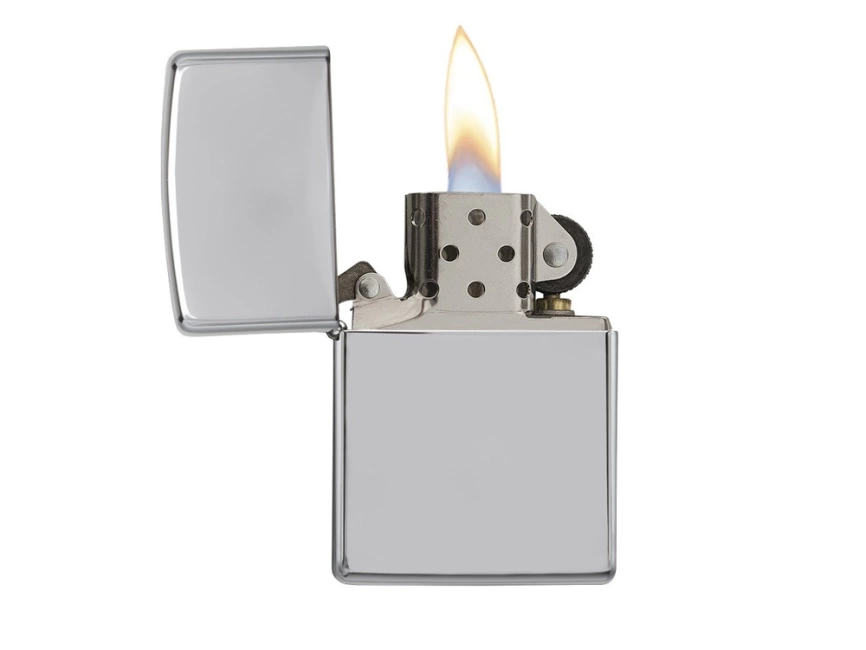 Зажигалка ZIPPO Classic с покрытием High Polish Chrome, латунь/сталь, серебристая, 38x13x57 мм фото 4