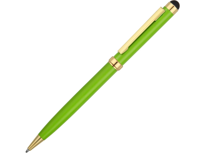 Ручка шариковая Голд Сойер со стилусом, зеленое яблоко фото 1