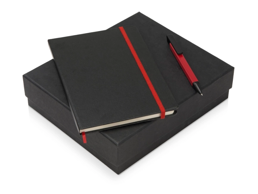 Подарочный набор Jacque с ручкой-подставкой и блокнотом А5, красный фото 1